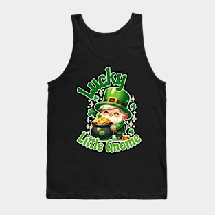 Lucky Little Gnome with Pot of Gold - St. Patrick's Day Tank Top